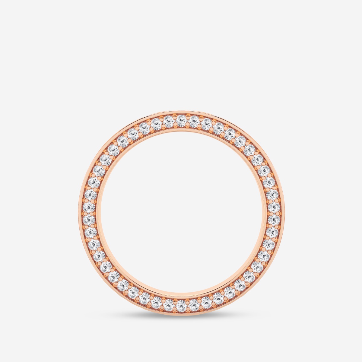 Additional Image 1 for  7/8 ctw Round Lab Grown Diamond 4mm Satin Finish Flat Eternity Band
